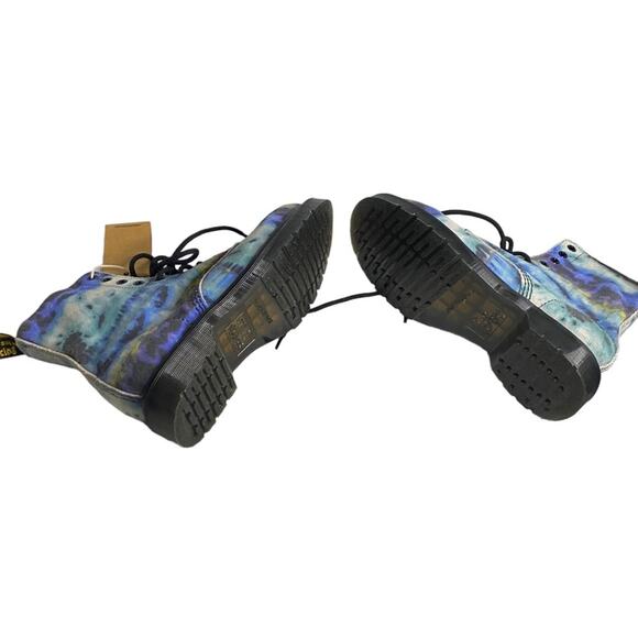 NWT Dr. Martens RARE Blue 8 - 1460 Pascal Summer Tie Dye Leather Lace Up Boots - Picture 10 of 12